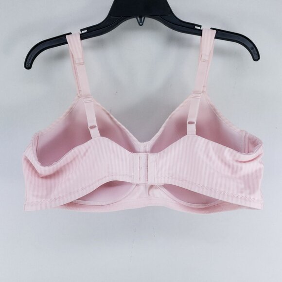Playtex Secrets Perfectly Smooth Bra Size 44C Pink Striped Wirefree - Picture 4 of 7